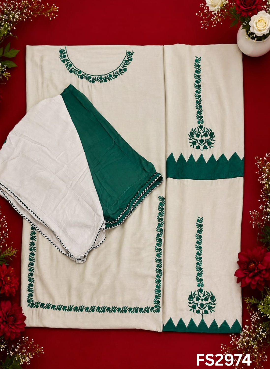 FS2974 | Muslin Suit | Casual wear  | Summer Suits | Regular  wear | - Image 1