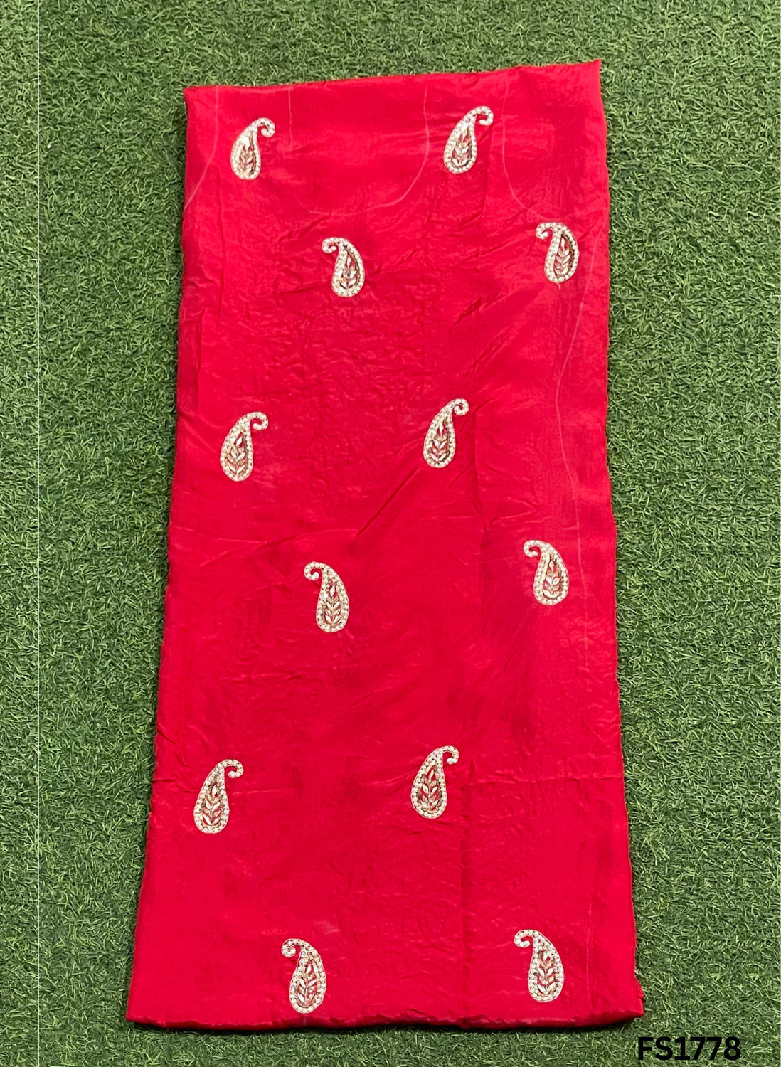 FS1778 | Red | Raw Silk Suit | Bridal Suit | Party Wear | Wedding | Jaggo | Festival - Image 5