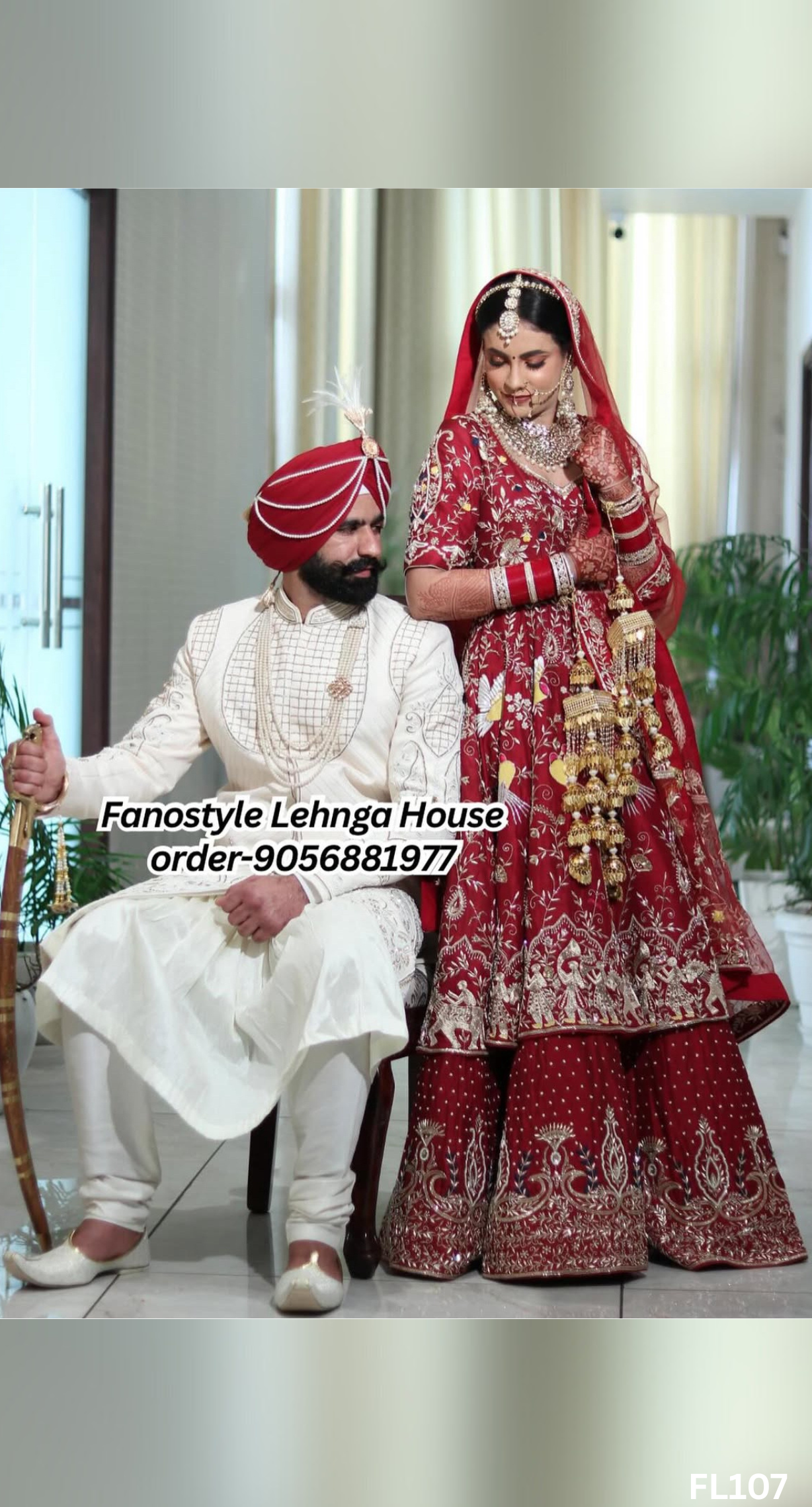 FL107 | Mehroon | Bridal | Anarkali-Lehenga | Raw-Silk | Hand Embroidery | Wedding Day | Designer Bridal Lehenga&nbsp; - Image 2