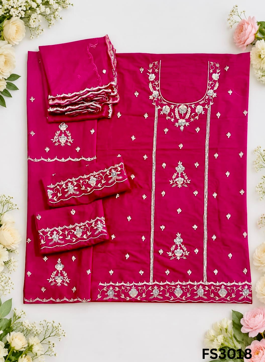 FS3018 | Raw Silk Suit |  Sharara Suit Party Wear | Wedding | Jaggo | Festival | - Image 1
