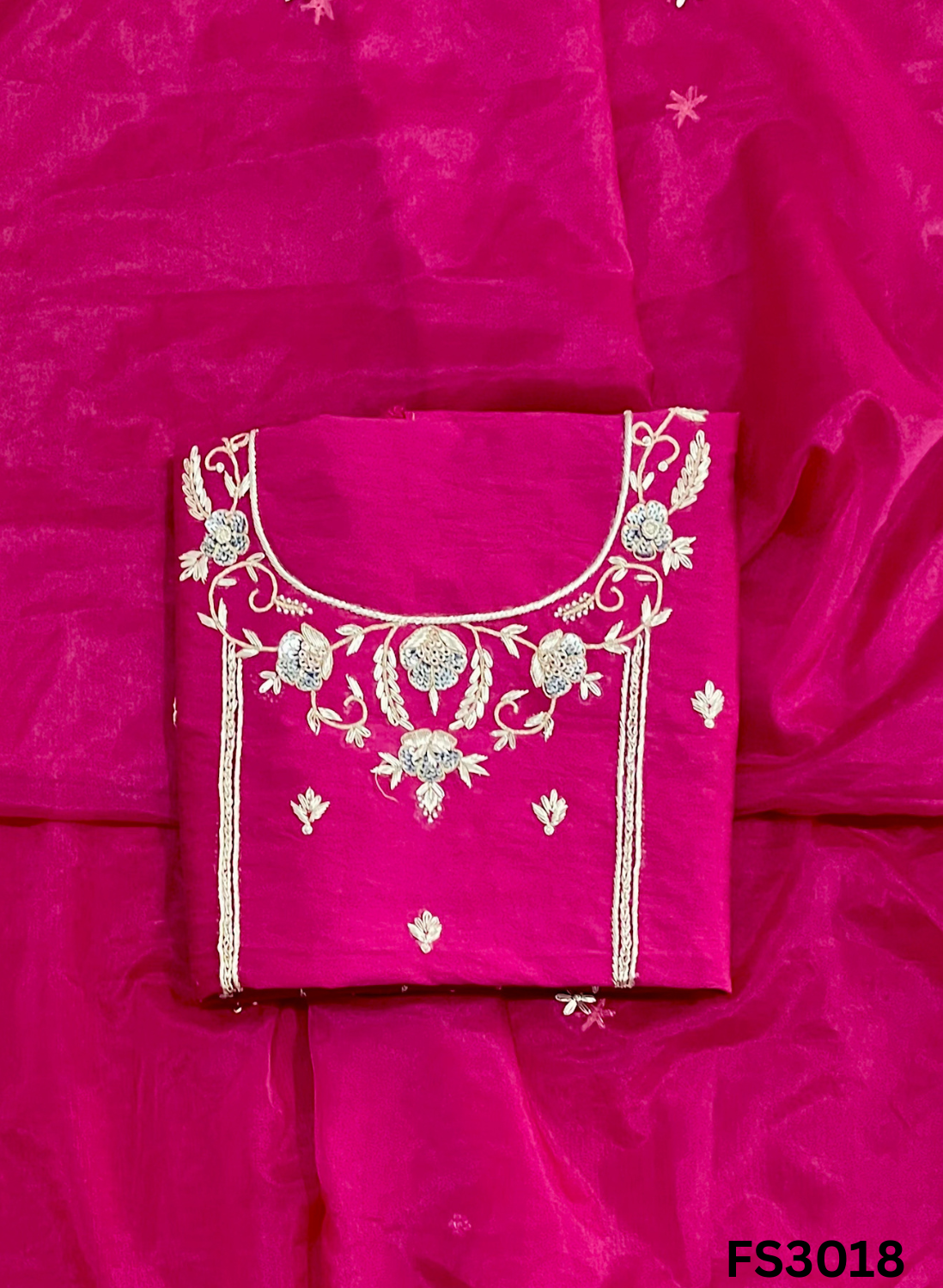 FS3018 | Raw Silk Suit |  Sharara Suit Party Wear | Wedding | Jaggo | Festival | - Image 3