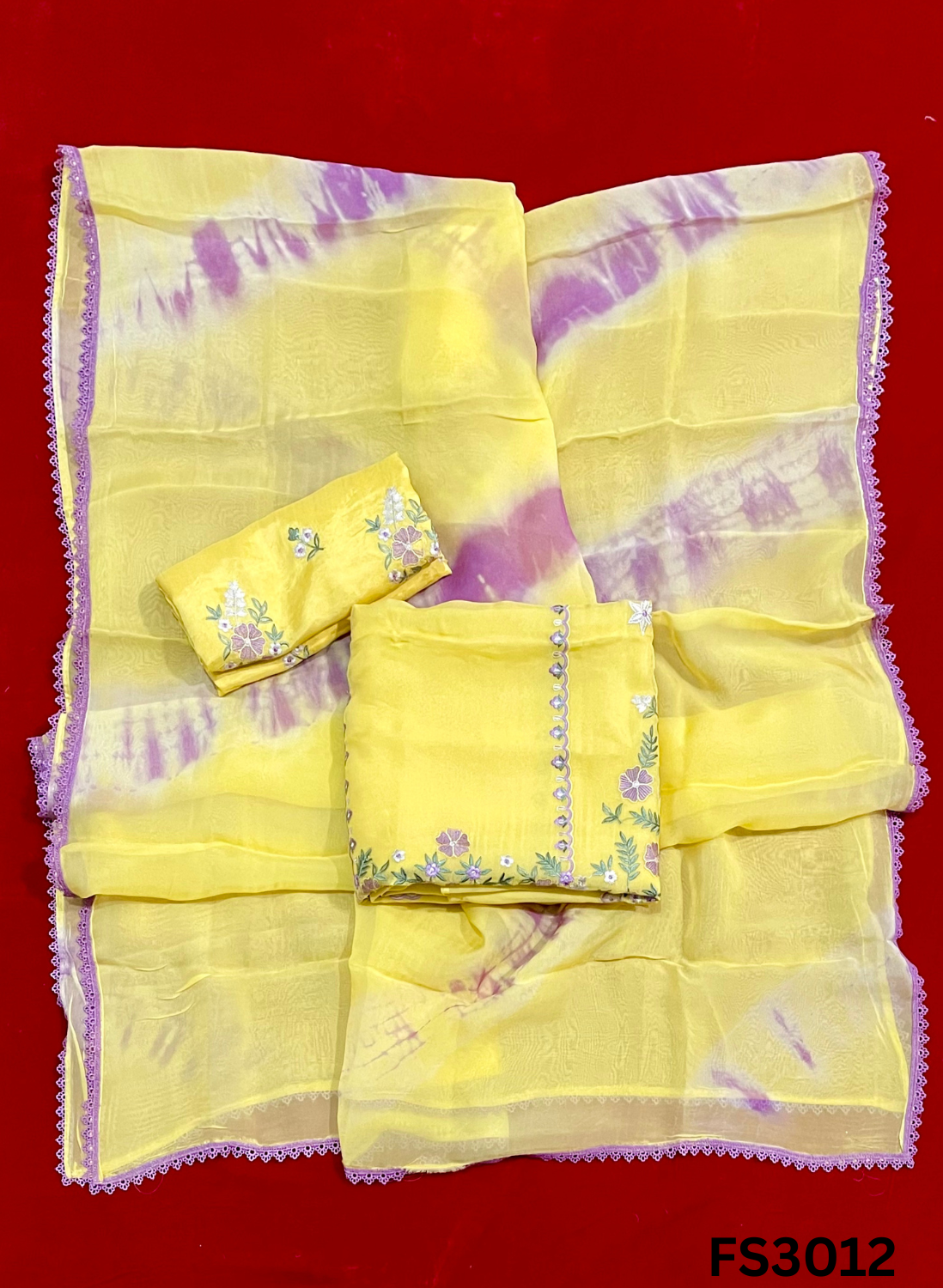 FS3012 | Twill  Organza Suit | Party Wear | Wedding | Jaggo | Ring Ceremony | Festival - Image 2