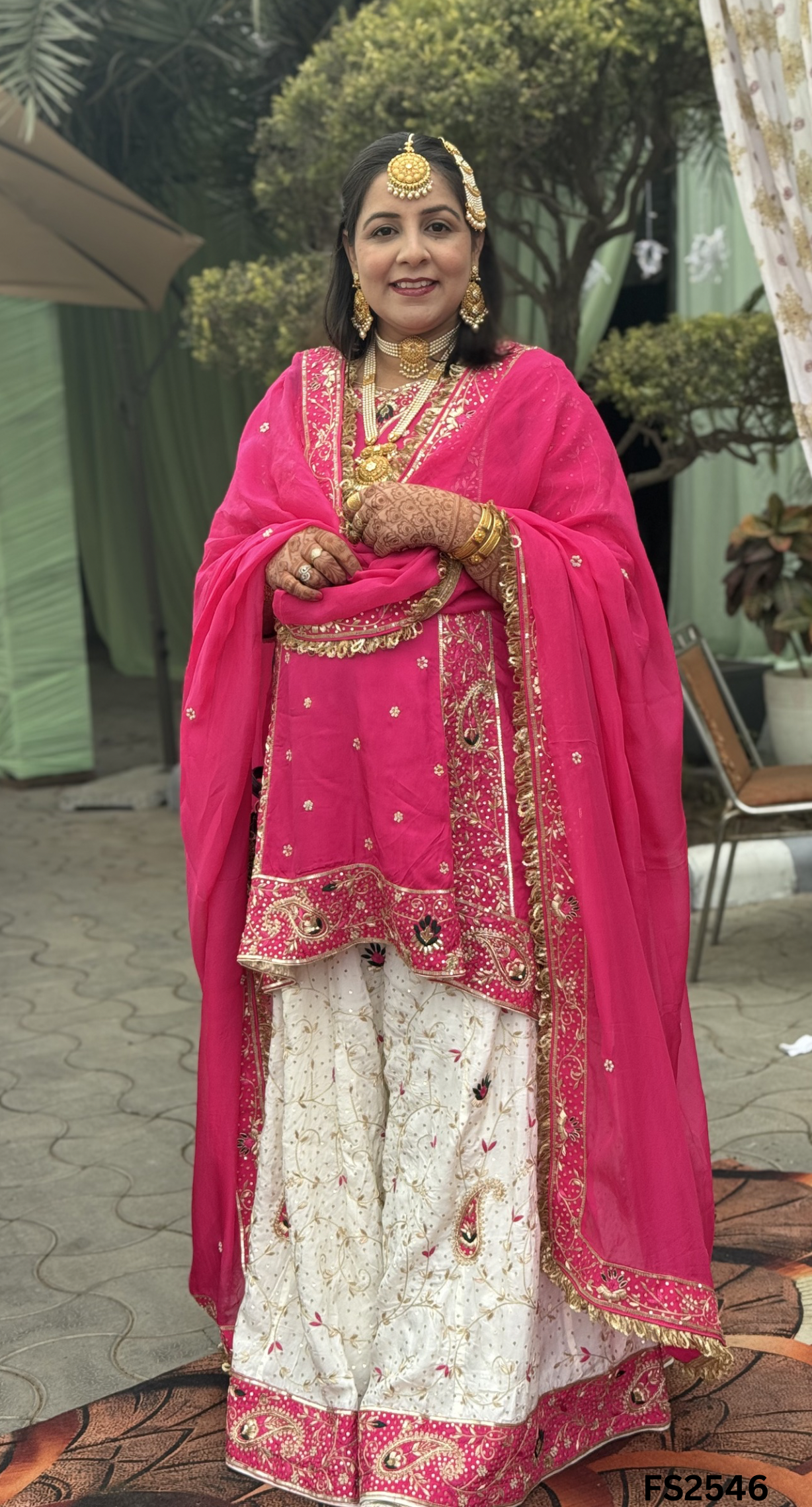 FS2546 | Navneet | Silk | Kurti-Sharara | Semi-Stich | Party Wear | Wedding | Jaggo | Ring Ceremony | Festival - Image 3
