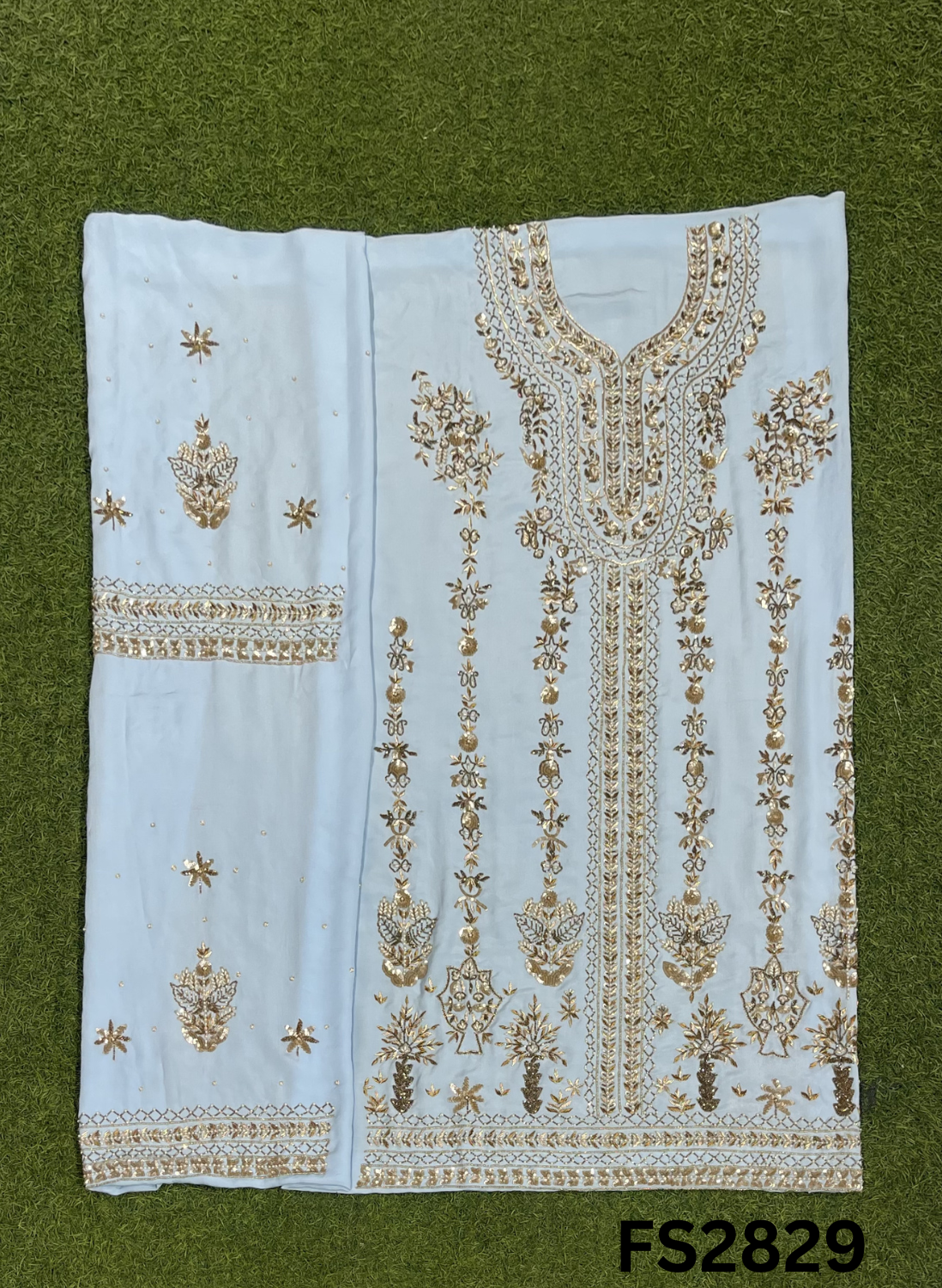 FS2829 | Pure Crepe Suit | Bridal Suit | Party Wear | Wedding | Festival | Celebrity | Ring Ceremony - Image 2