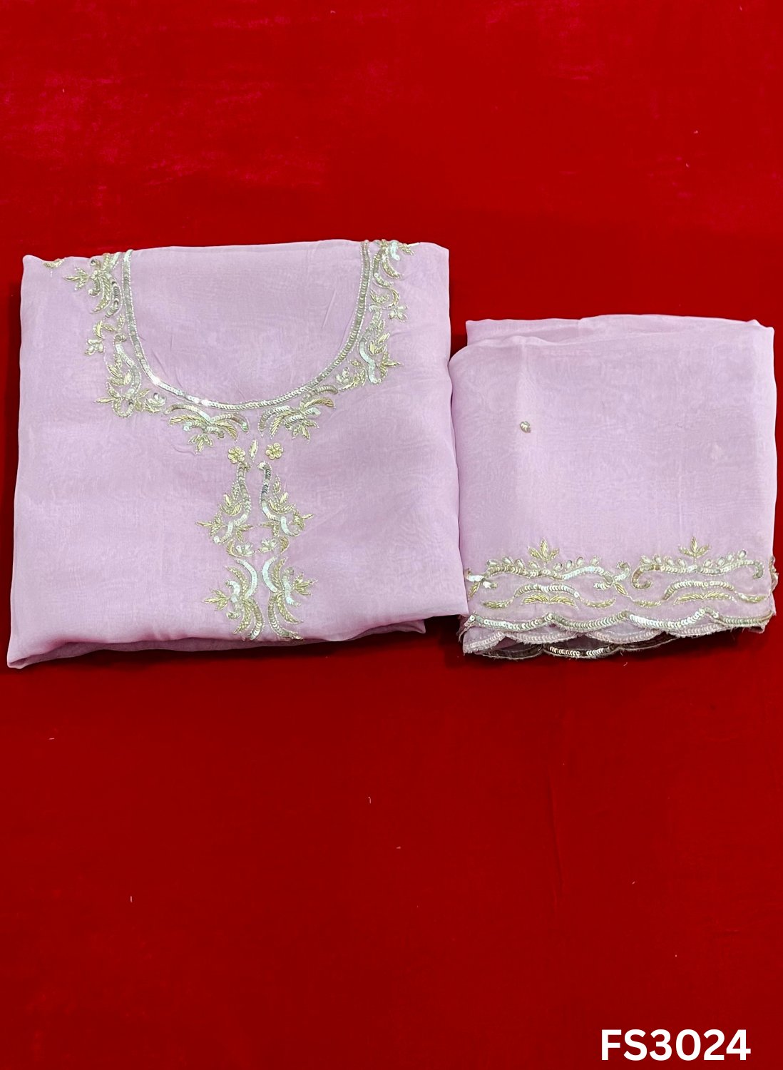 FS3024 | Organza Suit | Wedding | Party Wear | Ring Ceremony | Festival Suit | - Image 5